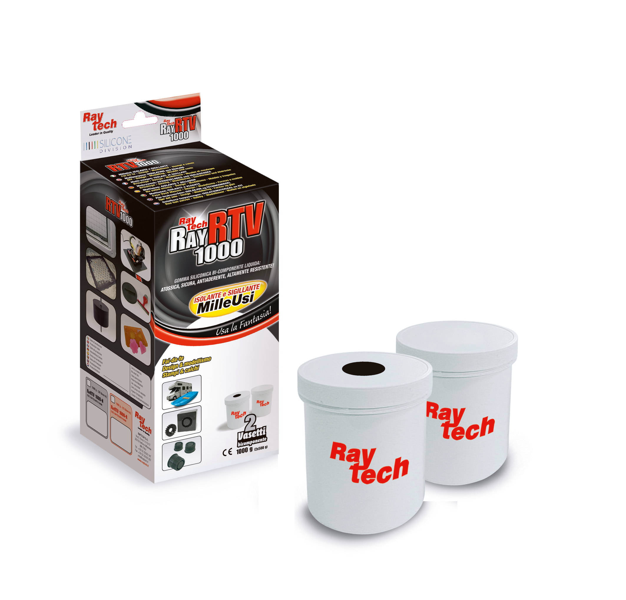 RAYTECH SRL - RYTRAYRTV1000-N RAY RTV 1000-N GOMMA SILICONIC BICOMPONE