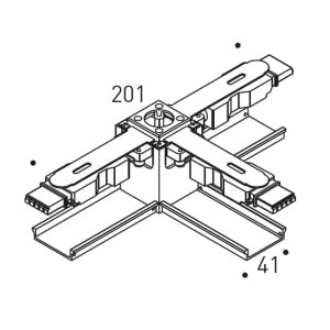REGGIANI SPA ILLU - REG0.25854.0012 COUPLER X SURFACE-MOUNTED RAIL