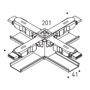 REGGIANI SPA ILLU - REG0.25855.0012 X COUPLER X SURFACE-MOUNTED RAIL