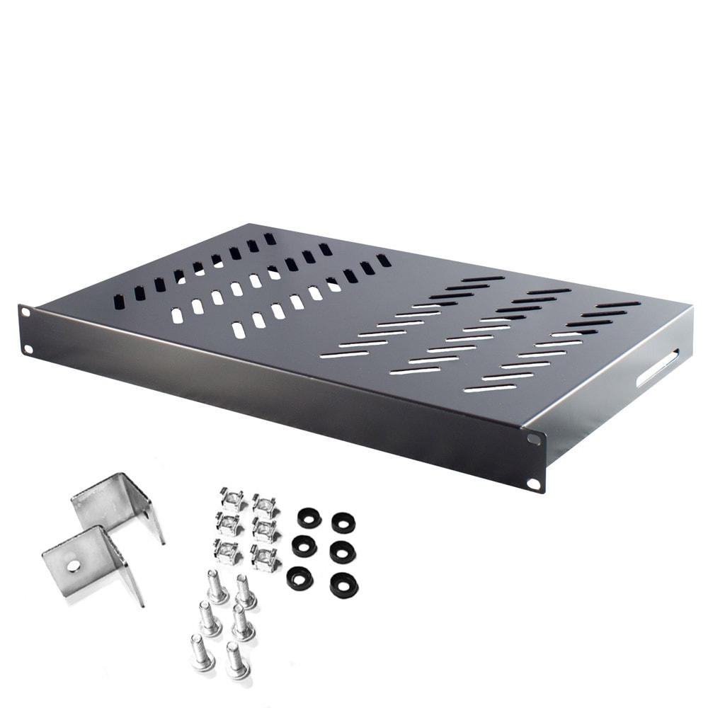 LINK4COM SRLS - LK4RF1P600.9005L Ripiano fisso 19 1U 600 mm Nero