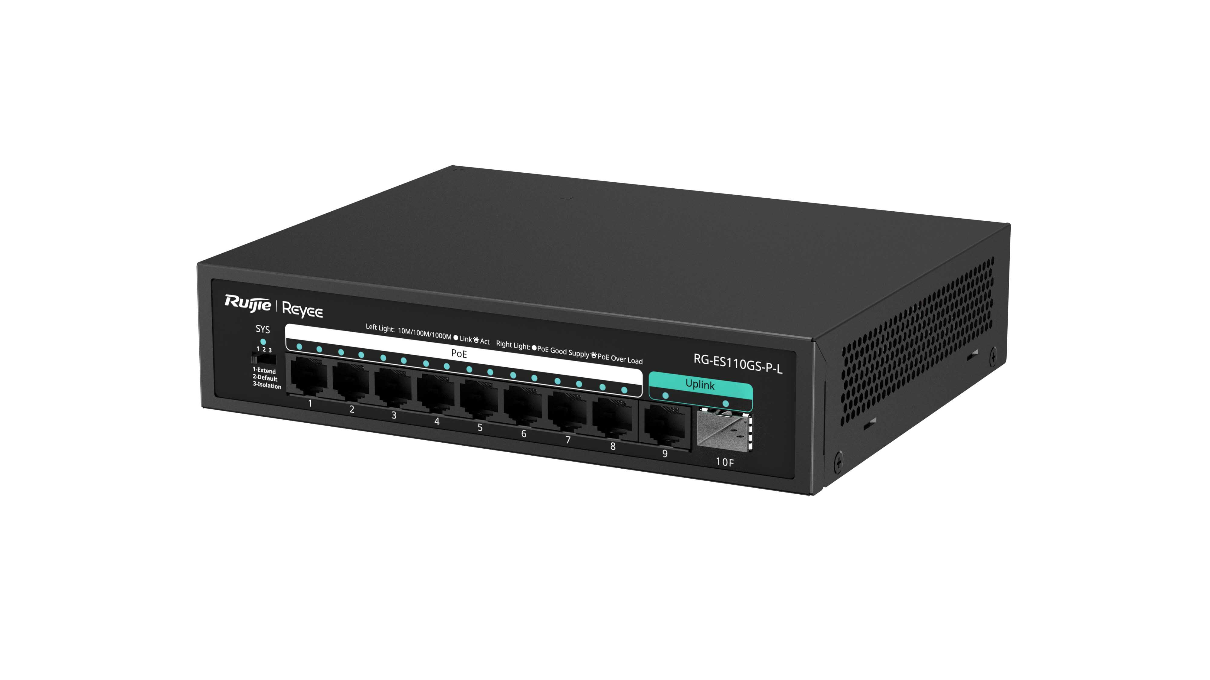 ZELIATECH - NPRRG-ES110GS-P-L SWITCH UNM. 8XGE POE+ 1XGE 1XSFP POE 120