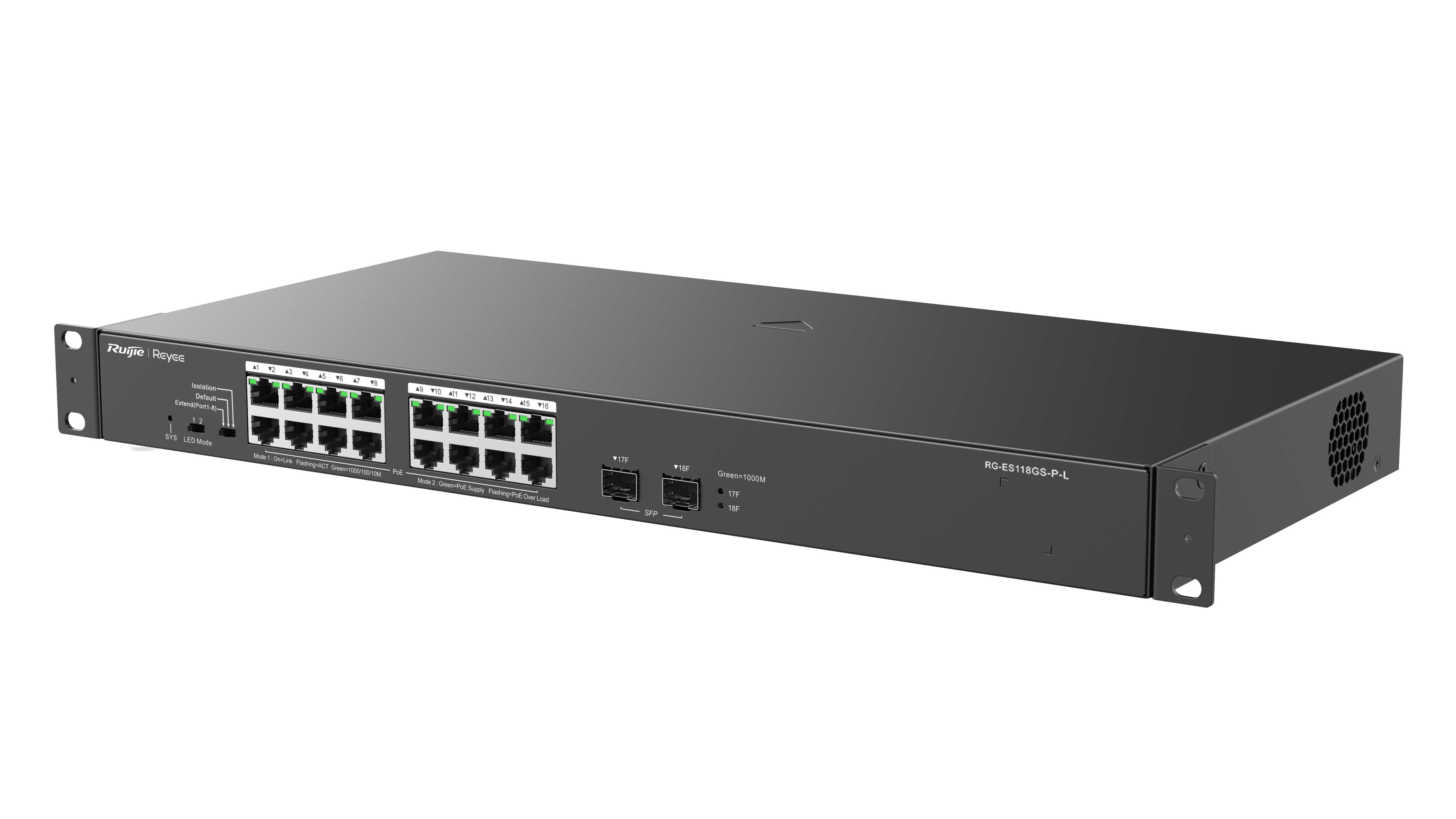 ZELIATECH - NPRRG-ES118GS-P-L SWITCH UNM. 16XGE POE+ 247W 2XRJ45/SFP