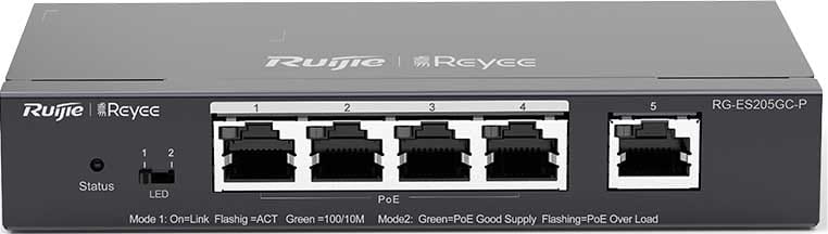 ZELIATECH - NPRRG-ES205GC-P SWITCH 5X1GE(4POE+ 54W),CLOUD,DESK,METAL