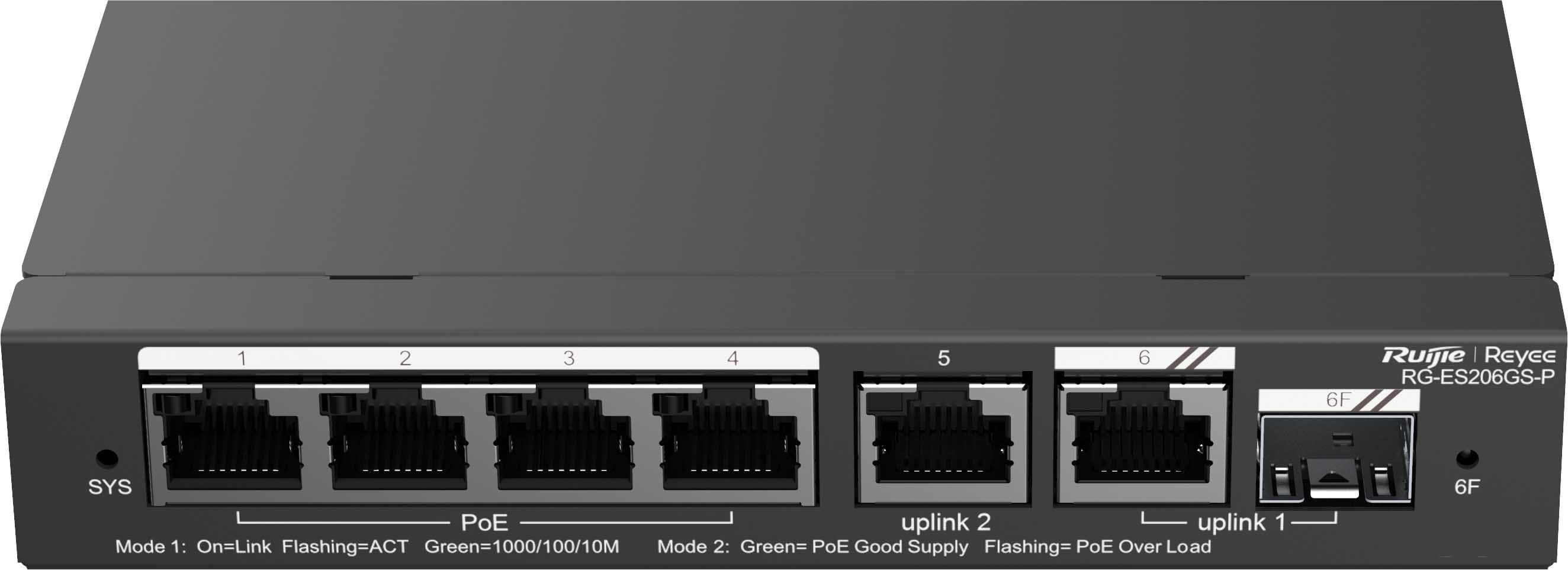 ZELIATECH - NPRRG-ES206GS-P SWITCH 4X1GE POE+ 54W, CLOUD,DESK,1XSFP