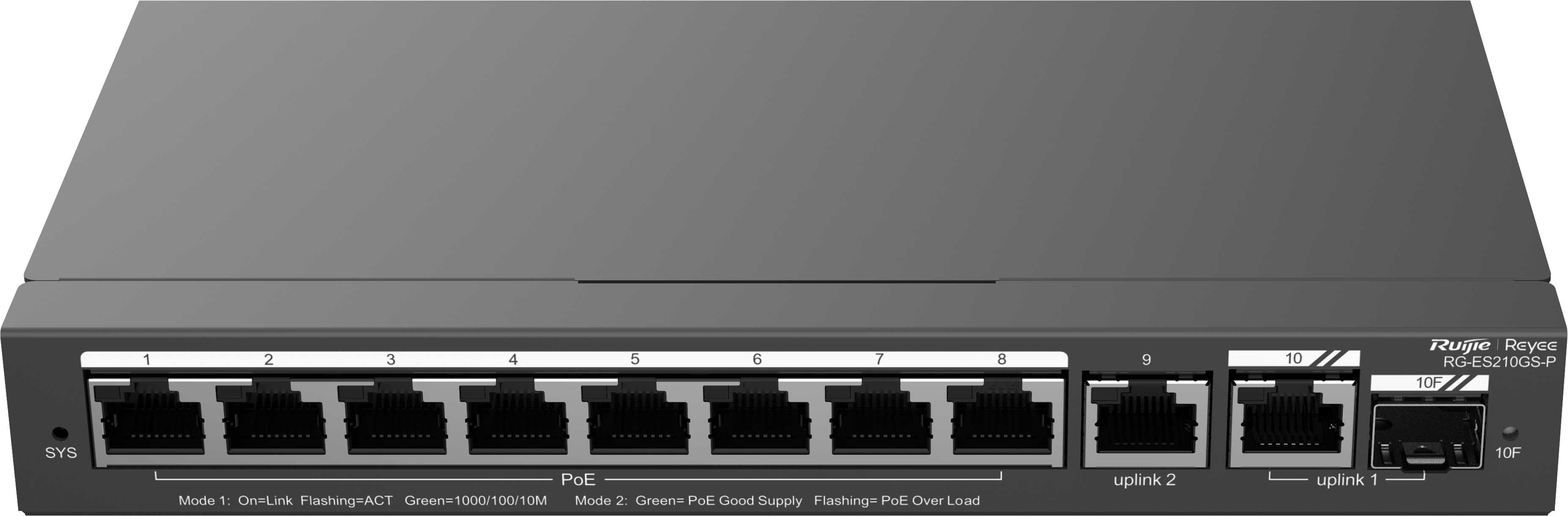 ZELIATECH - NPRRG-ES210GS-P SWITCH 8X1GE POE+ 120W 1X1GE, 1XSFP,DESK