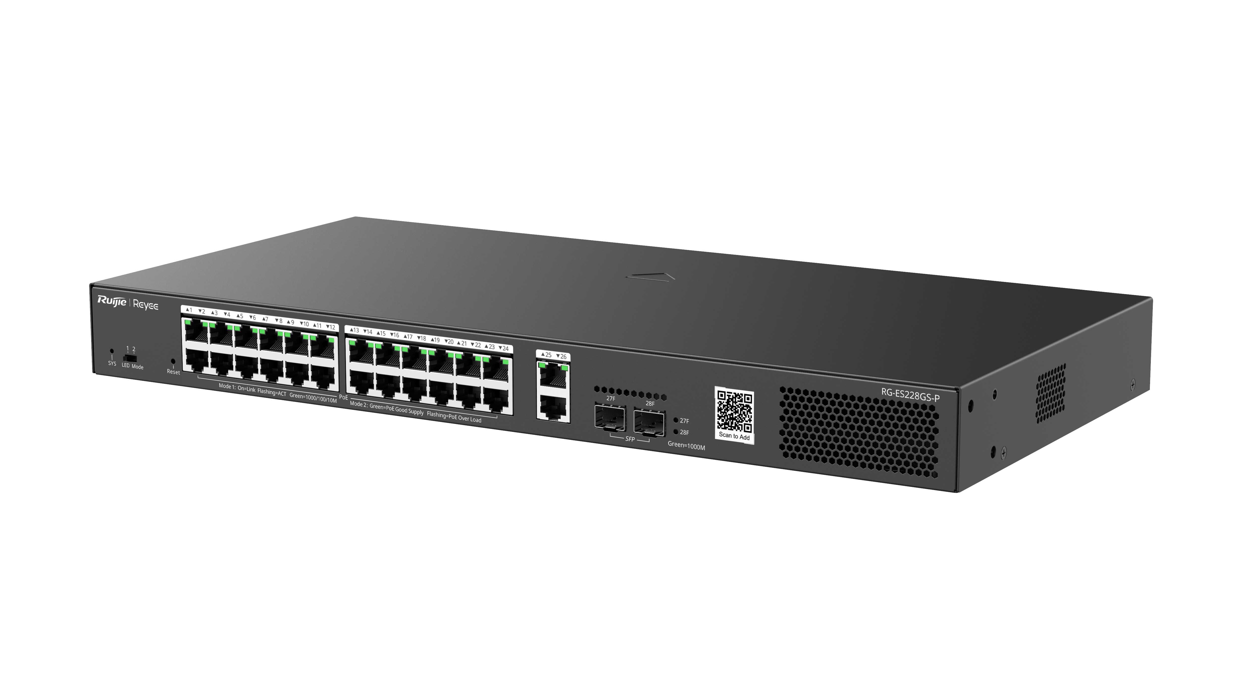 ZELIATECH - NPRRG-ES228GS-P SWITCH 24POE+ 370W 2XSF,CLOUD,RACK,METAL