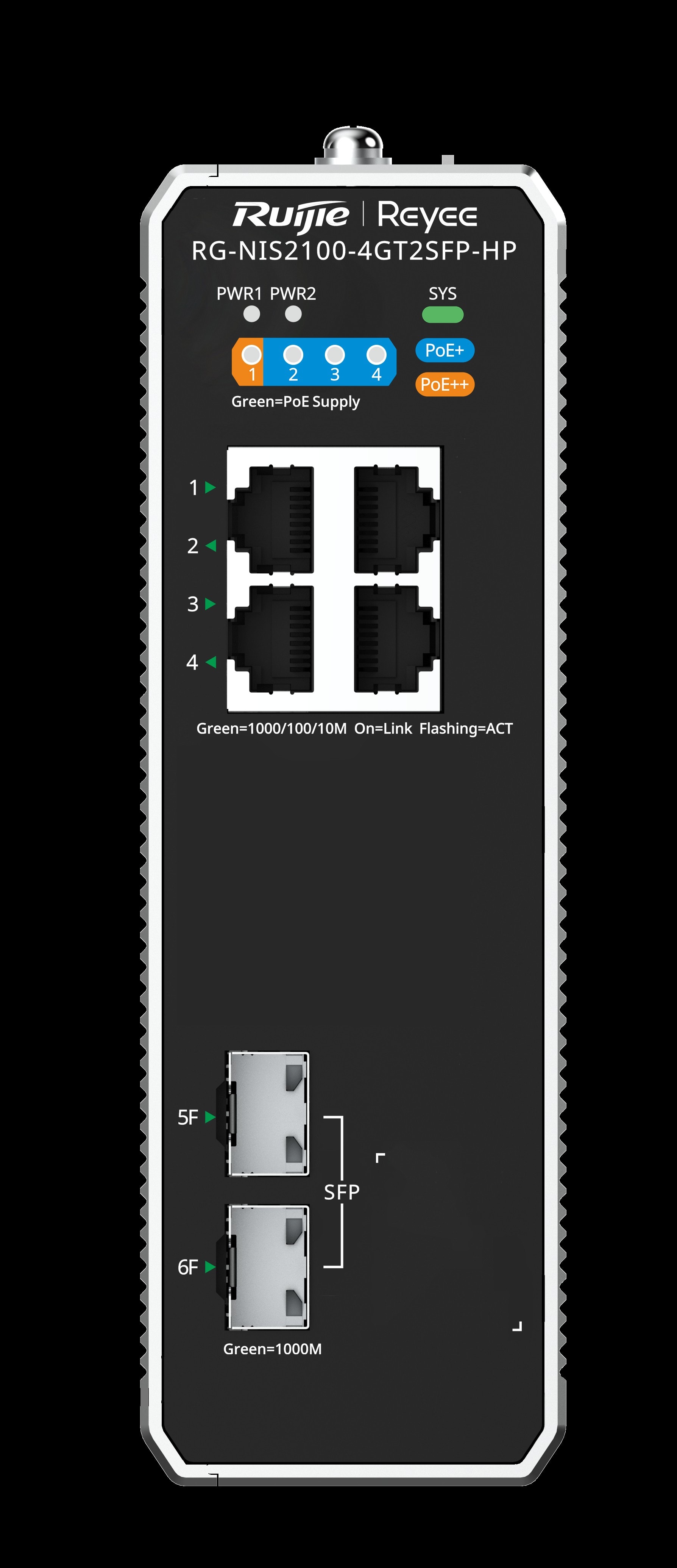 ZELIATECH - NPRRGNIS21004GT2SF NIS21004GT2SFPHP IND.SWITCH 4POE+ 120W 2