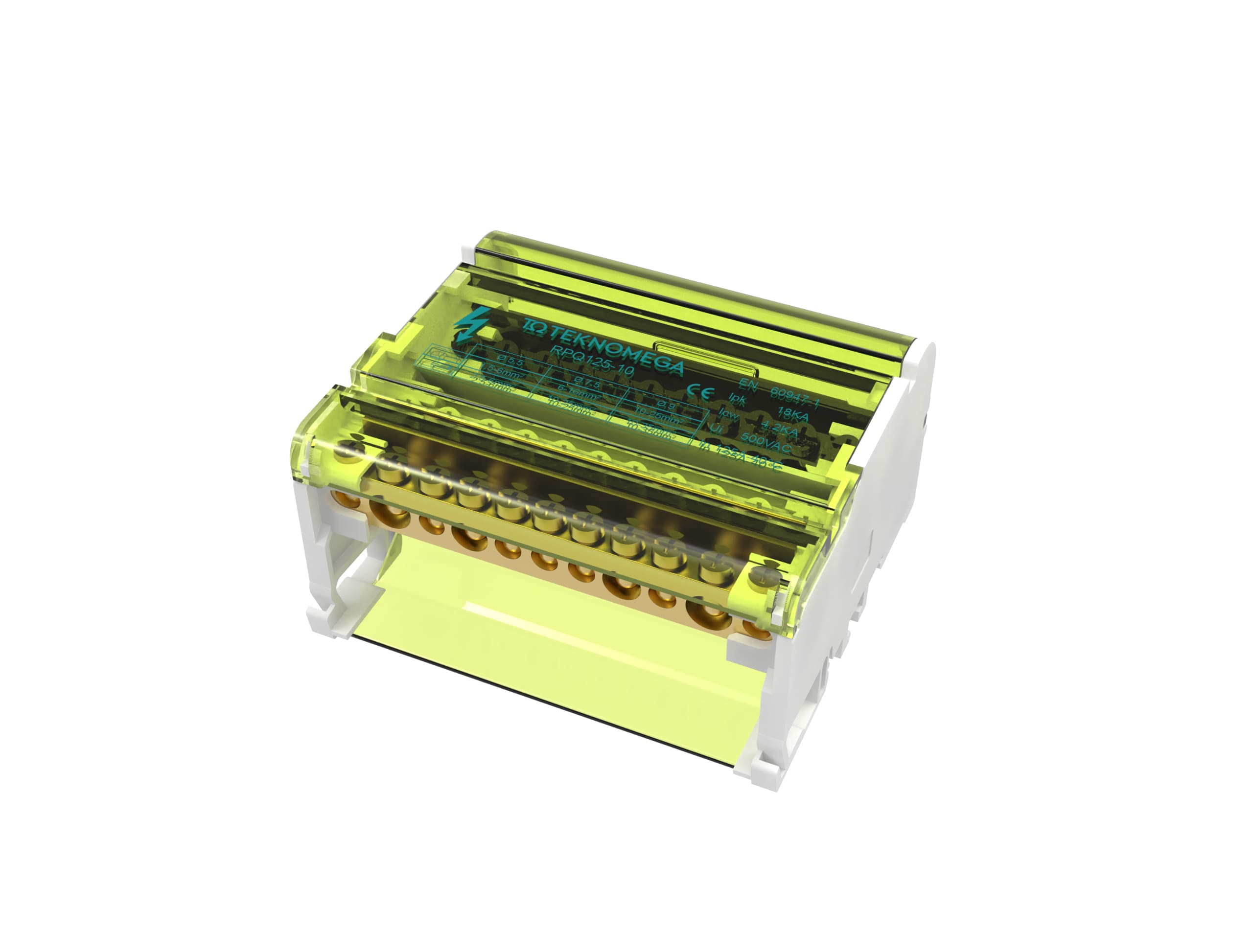 TEKNOMEGA SRL - TKGRPQ1005 RIPARTITORE MORSETTIERA QUADRIP 125A 10