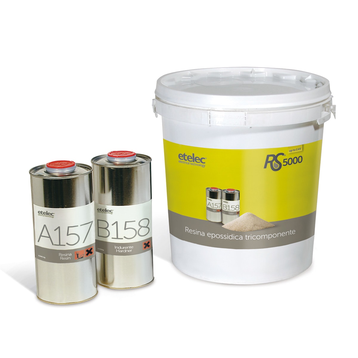 ETELEC ITALIA SPA - ETLRS5000 RESINA EPOSSIDICA TRICOMPONENTE 5L FUSTO