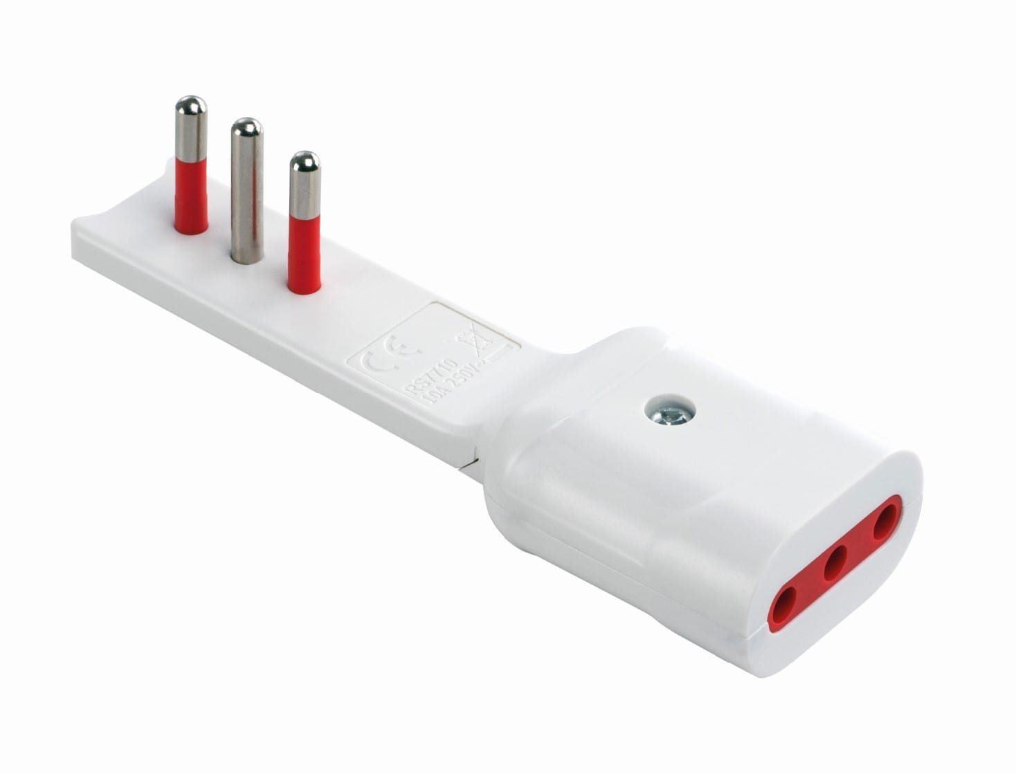 ROSI MATERIALE ELETT - RCORS7710B ADATTATORE EMILIA FLAT 10A 2P+T 250V BIA