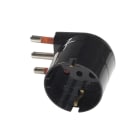 ROSI MATERIALE ELETT - RCORS78030 ADATTATORE SCHUKO 90? 16A 2P+T NERO
