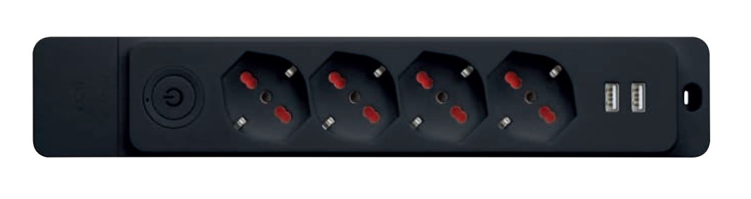 ROSI MATERIALE ELETT - RCORS8412UN MULT SPECIALIST 4 POSTI+2USB, + INTER.,