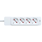 ROSI MATERIALE ELETT - RCORS8421B MULT SPECIALIST 4 POSTI, 1,5M CAVO, BIAN