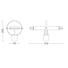 ROSSINI - RSSCAB301B SISTEMA A TESATA BIANCO E27 IP20