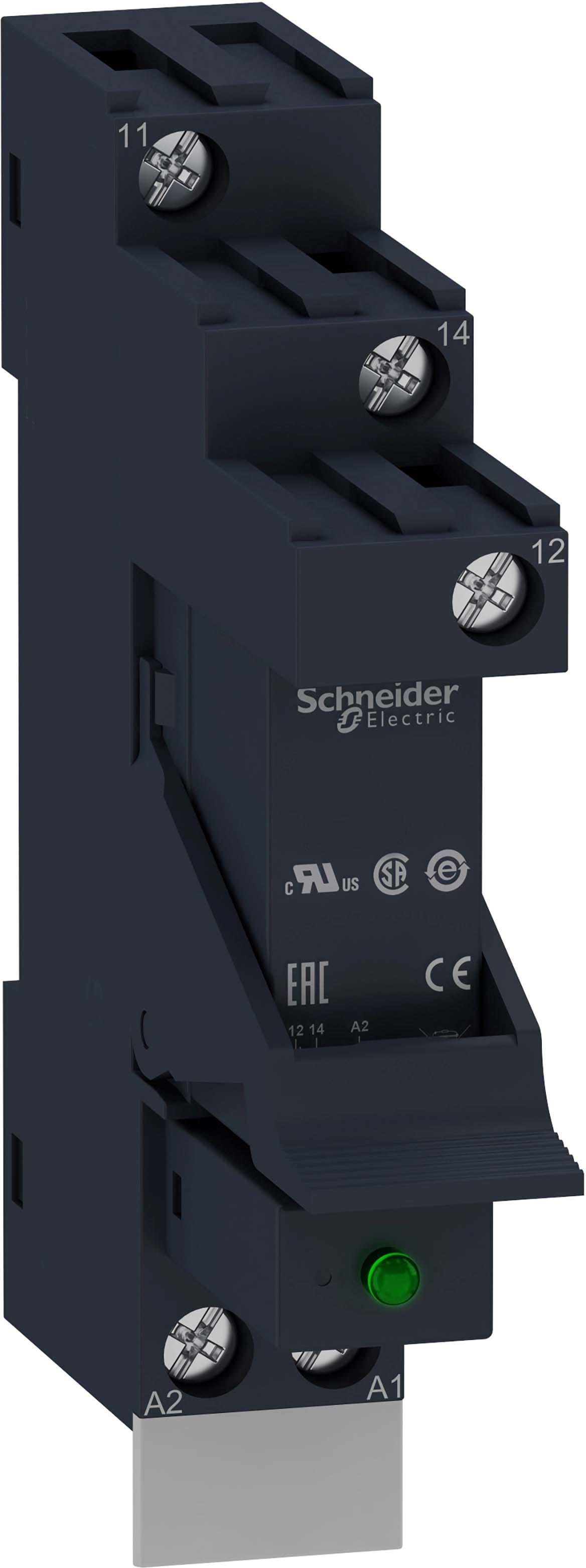 SCHNEIDER ELECTRIC - SNRRSB1A120B7PV Relè RSB pre-montato con base-1NC/NO 12A 24VAC completo di varistore