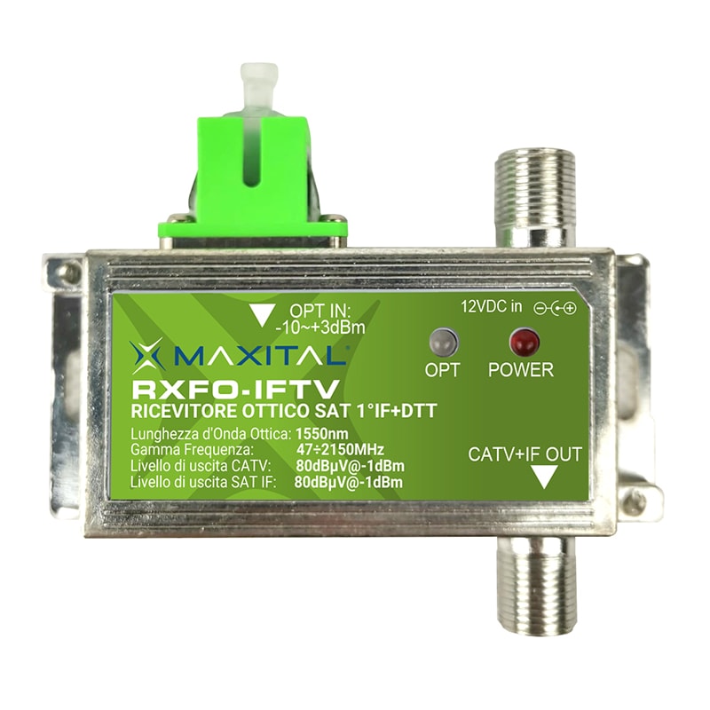 FTE MAXIMAL ITALIA S - FTERXFO-IFTV RXFO-IFTV RICEVITORE F.O. SAT 1IF + DTT