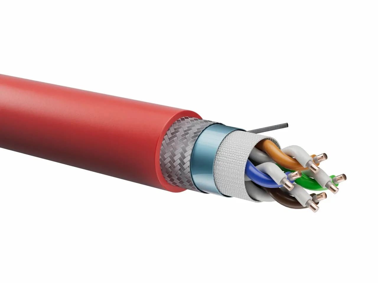 BERICA CAVI SPA - BECB76B04CA22FRB UTP 4X2X22 AWG CAT.5E FR PH120 RO B BOB