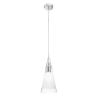 ROSSINI - RSSS.10610 SOSPENSIONE CROMO/VETRO BIANCO SATINATO