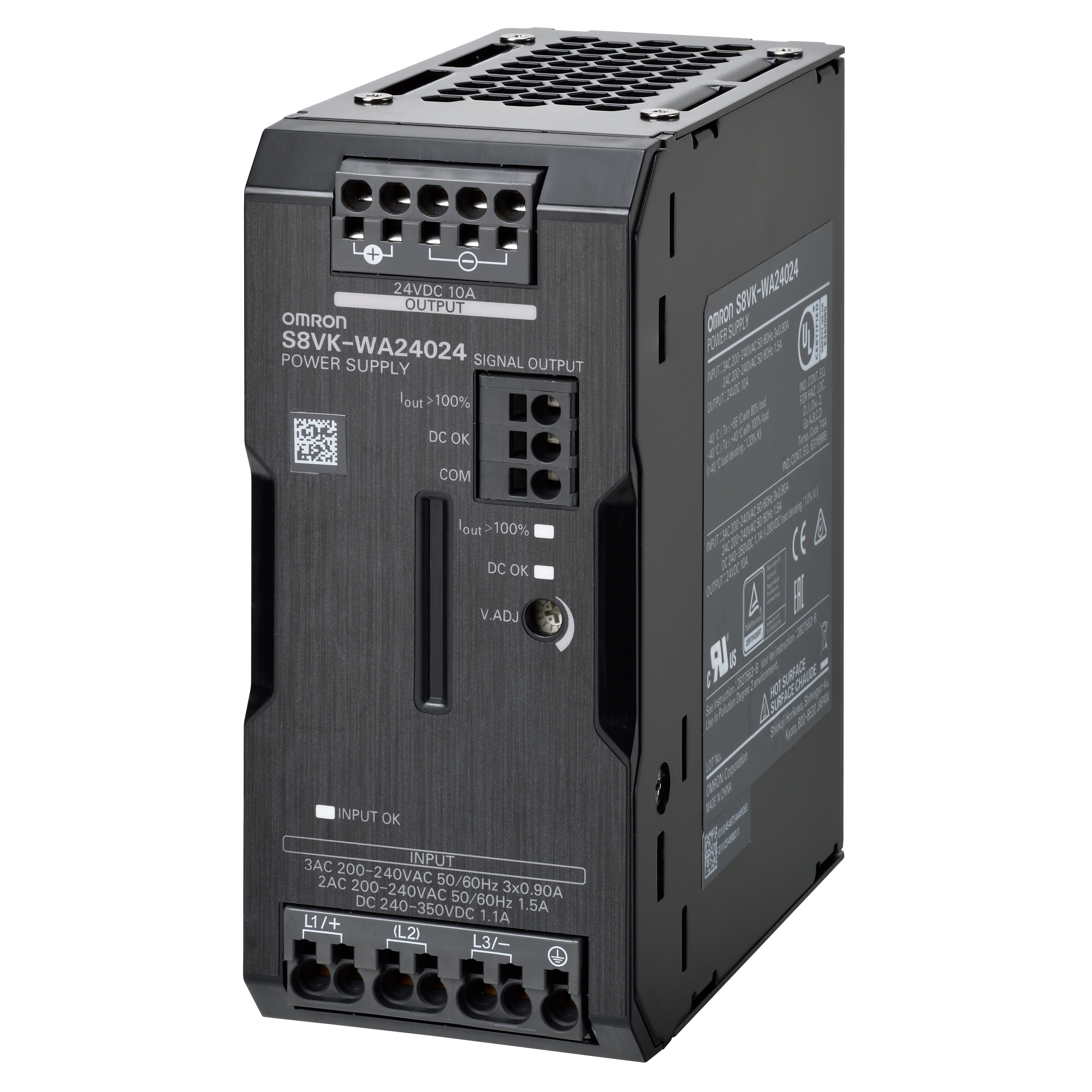 OMRON - OMRS8VKWA24024 Alimentatore trifase. 240 W. 24 V CC. 10