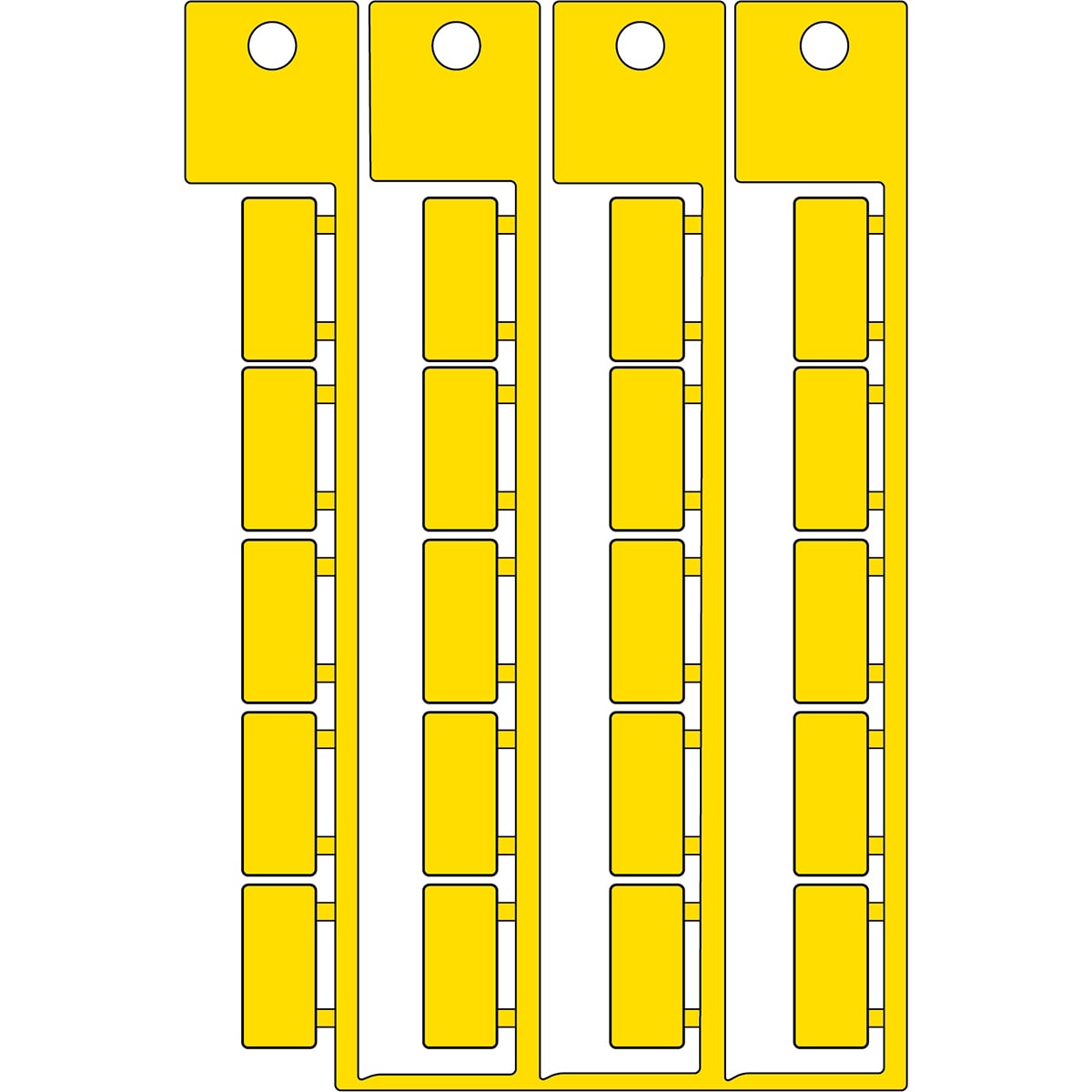 BRADY ITALIA - MODSAG92A TARGHETTA ADESIVA 9X20MM GIALLO - 600 TA