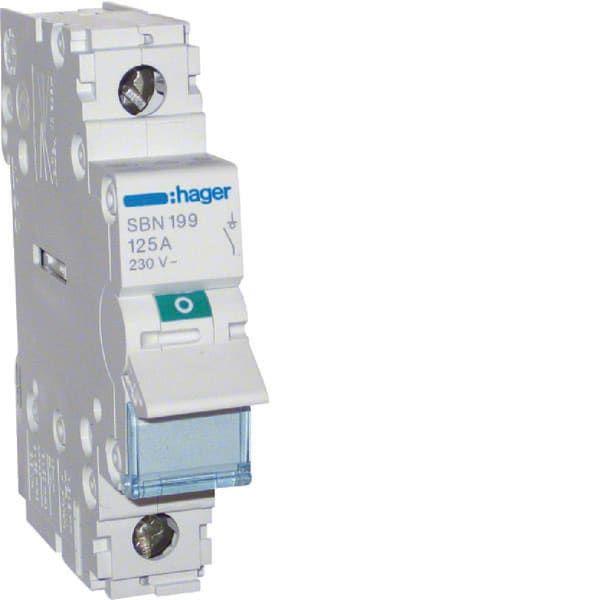 HAGER - HAGSBN199 INTERRUTTORE NON AUT 1 POLO 125A 1 MOD