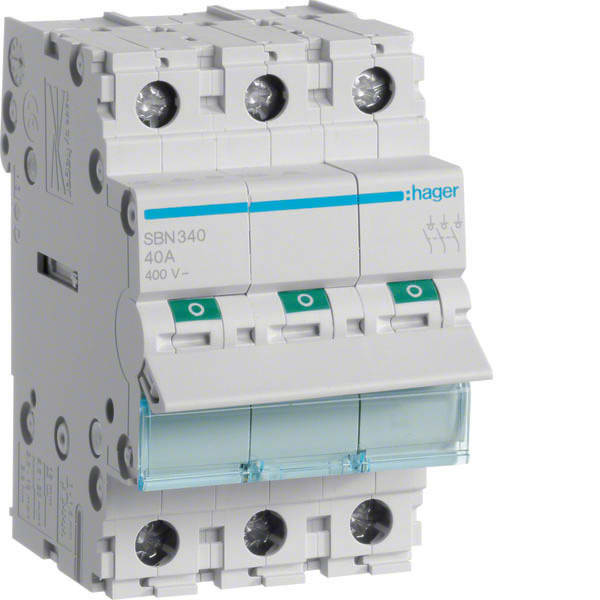 HAGER - HAGSBN340 INTERRUTTORE NON AUT 3 POLI 40A 3 MOD