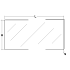 TEKNOMEGA SRL - TKGSCH1010 SCHERMO PROTEZ. PIEGABILE PETG 1000X150X
