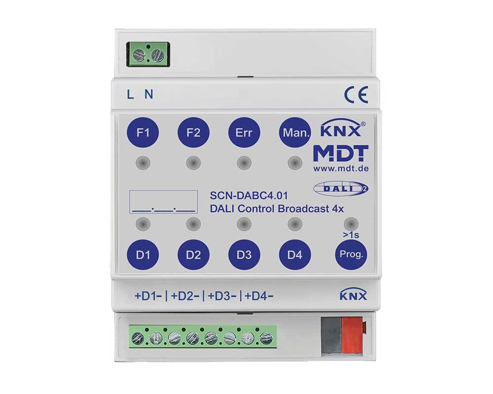 MDT ITALIA SRL - EYGSCN-DABC4.01 Gateway Dali KNX control Broadcast, 4 canali