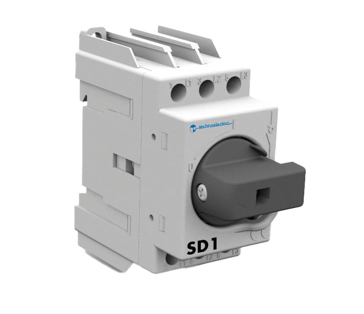 TECHNOELECTRIC SRL - TEH19333 INTERRUTTORE CON MANIGLIA DIRETTA NERA