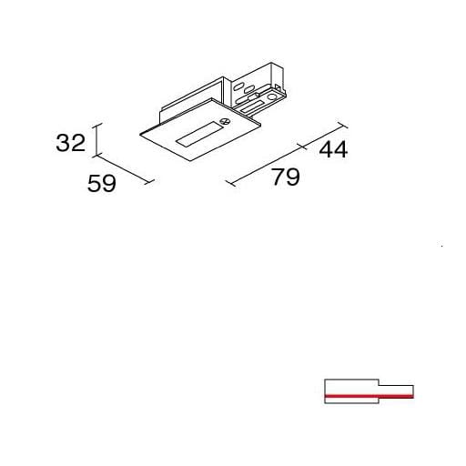 SIDE SPA - SDE993251 BINARIO SITRACK 230V INCASSO TESTATA DI