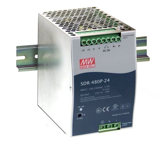 DIGIMAX SRL - DIXSDR-480P-48 ALIMENTATORE DIN RAIL SLIM PAR 48V 10A 4