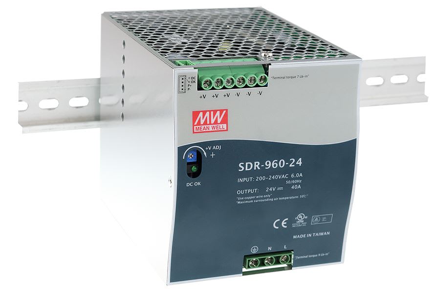 DIGIMAX SRL - DIXSDR-960-48 ALIMENTATORE DIN RAIL SLIM 48V 20A 960W