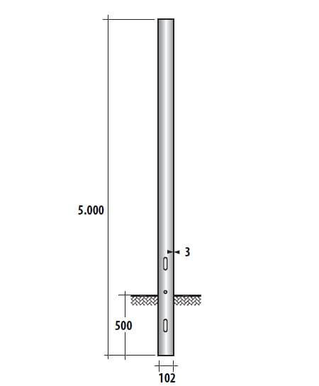 SEM - SEM3500 PALO CILINDRICO D 102X5000X3 MM.