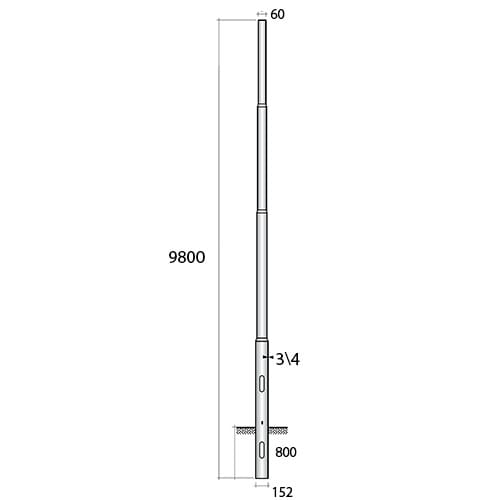 SEM - SEM41103/4-168 PALO RASTREMATO H.TOT. 1080 CM D 168