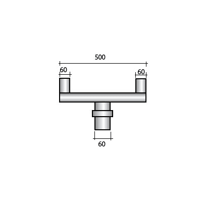 SEM - SEM4223/V TRAVERSA LUNG. 50 CM. CON TUBO