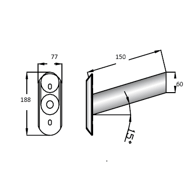 SEM - SEM4311/P STAFFA DA PALO L = 250 MM. ZINCATA