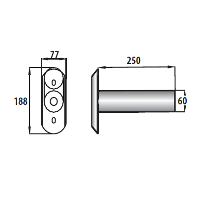 SEM - SEM4311/P0 STAFFA DA PALO L = 250 MM. ZINCATA