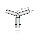 SEM - SEM4312 TESTA PALO 2 BRACCI ZINCATA