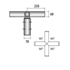 SEM - SEM4314/0 TESTA PALO 4 BRACCI ZINCATA
