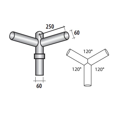 SEM - SEM4317/V TESTA PALI 3 BRACCI X CONICI