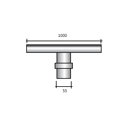 SEM - SEM4324/1V TRAVERSA 100CM PER PALI CONICI VRC