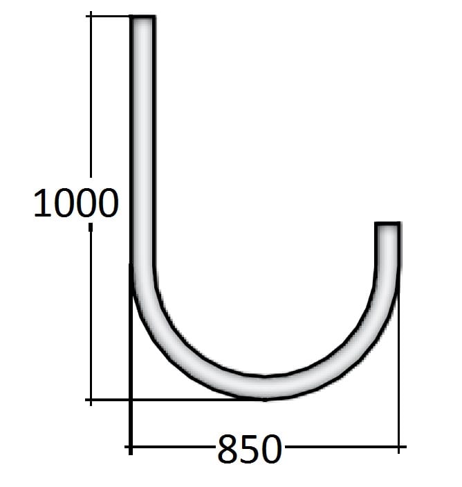 SEM - SEM4335 BRACCIO D 60X1000X850 MM ZN+V