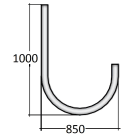 SEM - SEM4335 BRACCIO D 60X1000X850 MM ZN+V