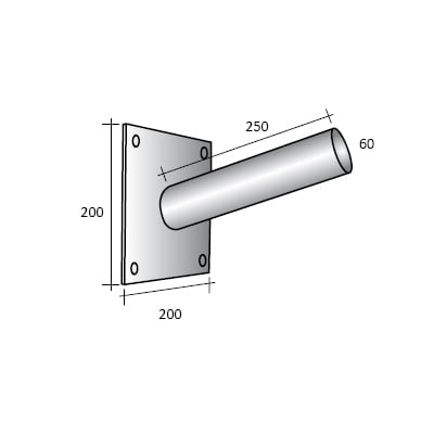 SEM - SEM4340 STAFFA A MURO PER ARMATURE