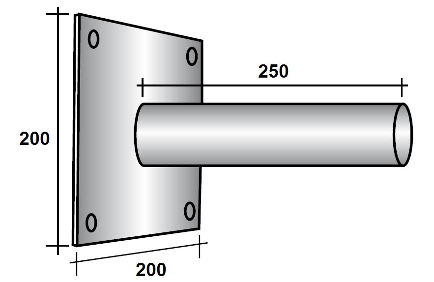 SEM - SEM4340/90 STAFFA A MURO PER ARMATURE