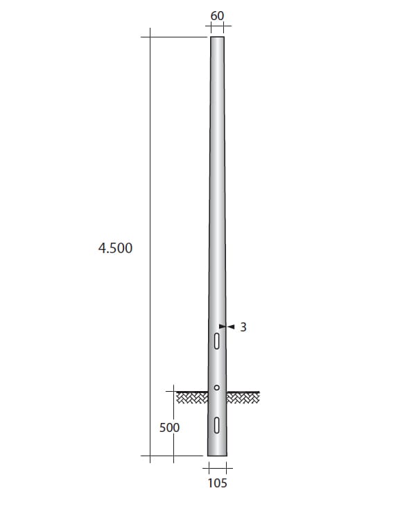 SEM - SEM4460/V PALO CONICO VERNICIATO