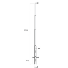SEM - SEML4400 PALO CONICO LAMINATO HSP H. TOT. 400 CM.
