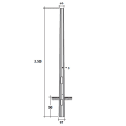 SEM - SEMOTT35/3 PALO OTTAGONALE H.TOT. 350 CM. D 97/60X3