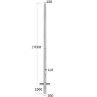 SEM - SEMPP17 PALO CONICO POLIGONALE H. TOT. 1700 CM.