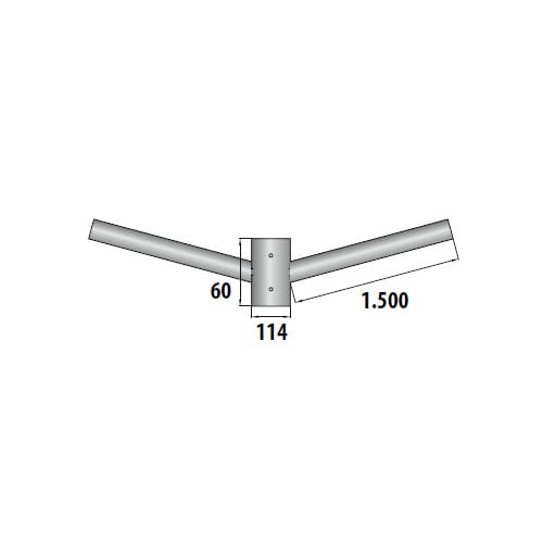 SEM - SEMSRD11415150F STAFFA DOPPIA PER PALI FR E FCL L=1500 M